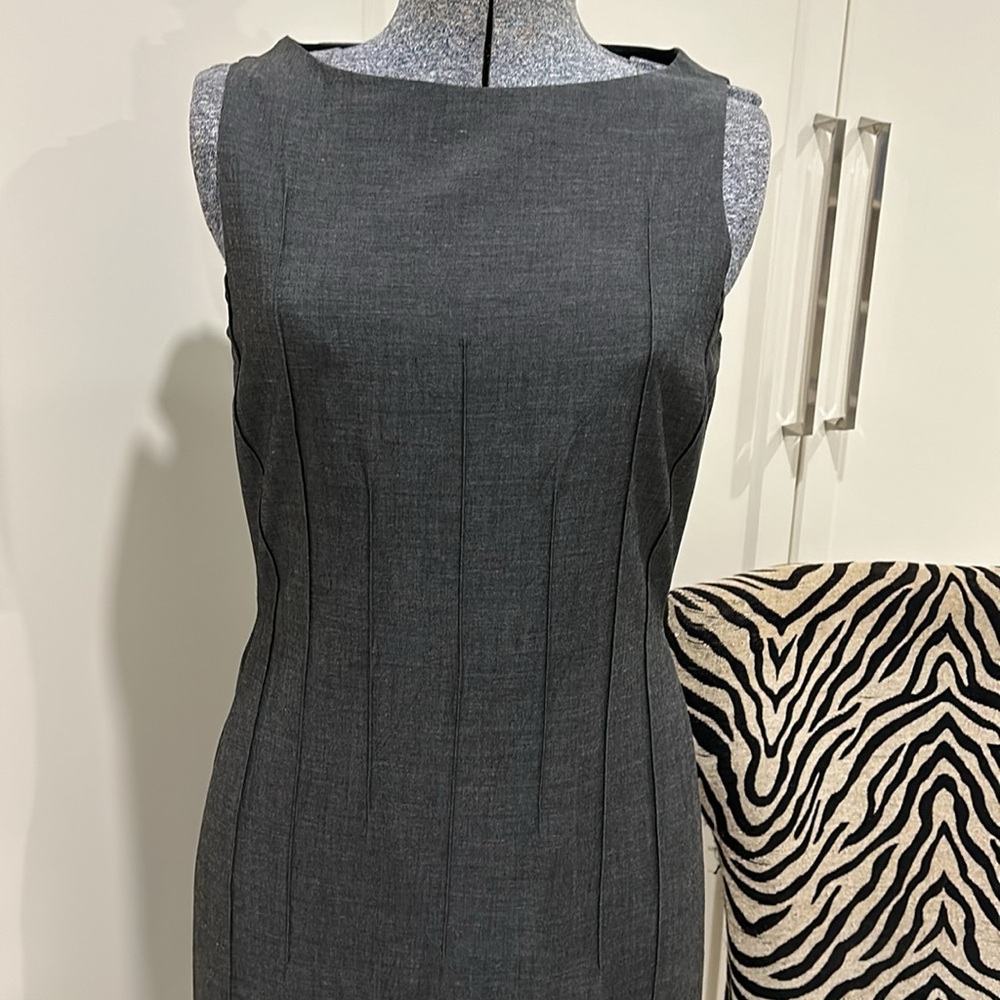 In Wear dark grey dress